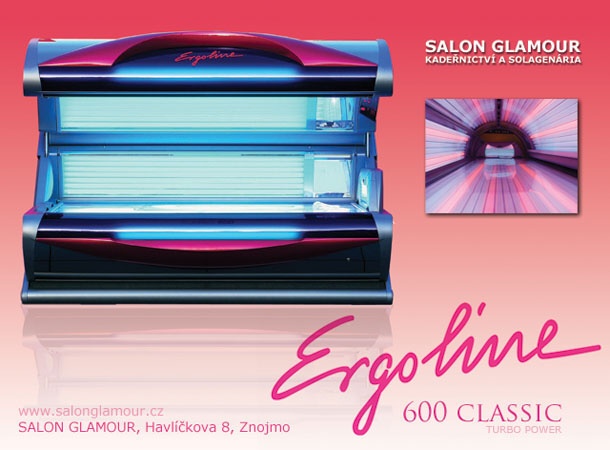 SALON GLAMOUR ZNOJMO - KOLAGENOVÁ TERAPIE - solagenarium Ergoline 600 Classic Turbo Power